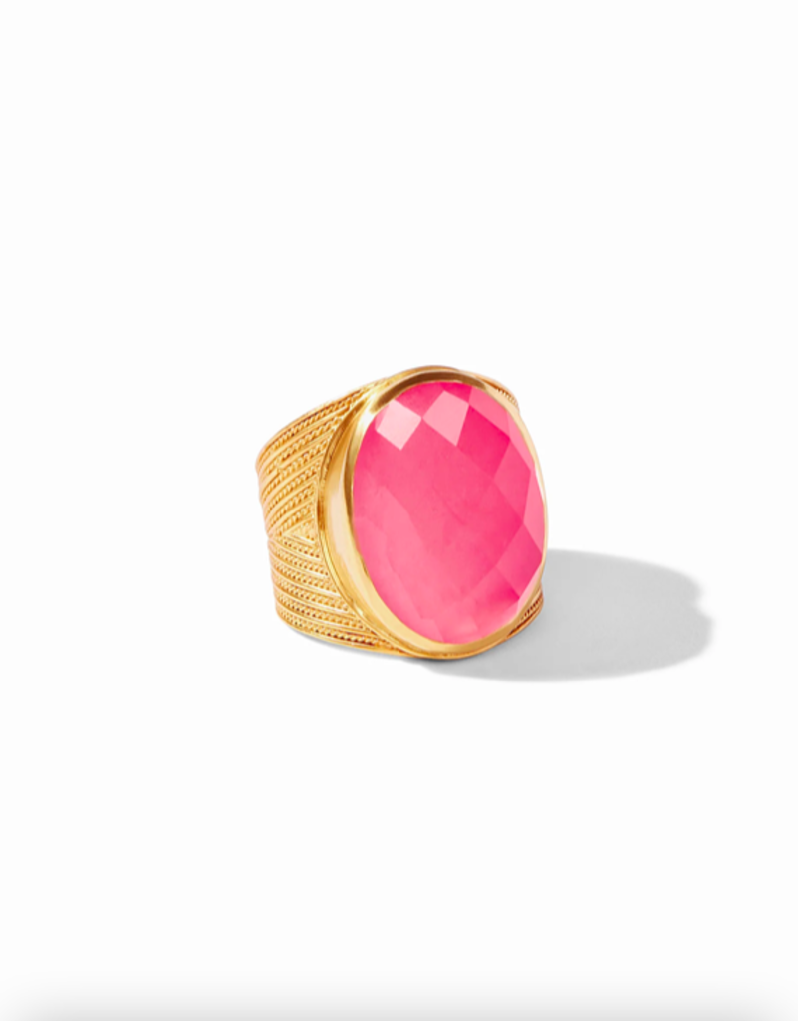 Julie Vos Julie Vos Verona Statement Ring Peony Pink