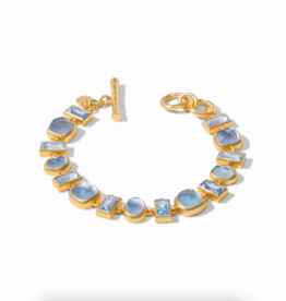 Julie Vos Julie Vos Antonia Tennis Bracelet Chalcedony Blue