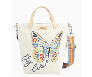 Butterfly and Flower Embroidered Bag - ApolloBox