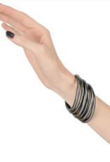 BuDhaGirl LLC BuDhaGirl All Weather Bangle Set of 6 Graphite