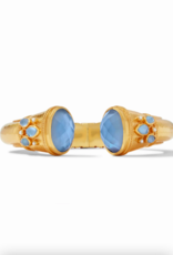 Julie Vos Julie Vos Cannes Cuff Bracelet Chalcedony Blue