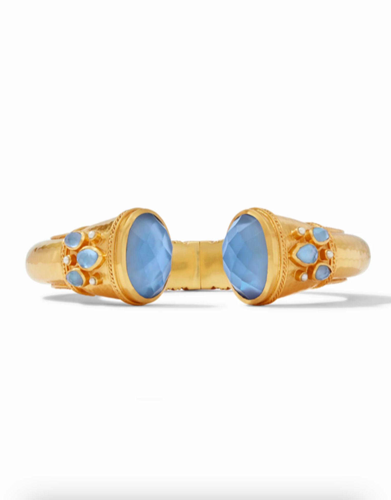 Julie Vos Julie Vos Cannes Cuff Bracelet Chalcedony Blue
