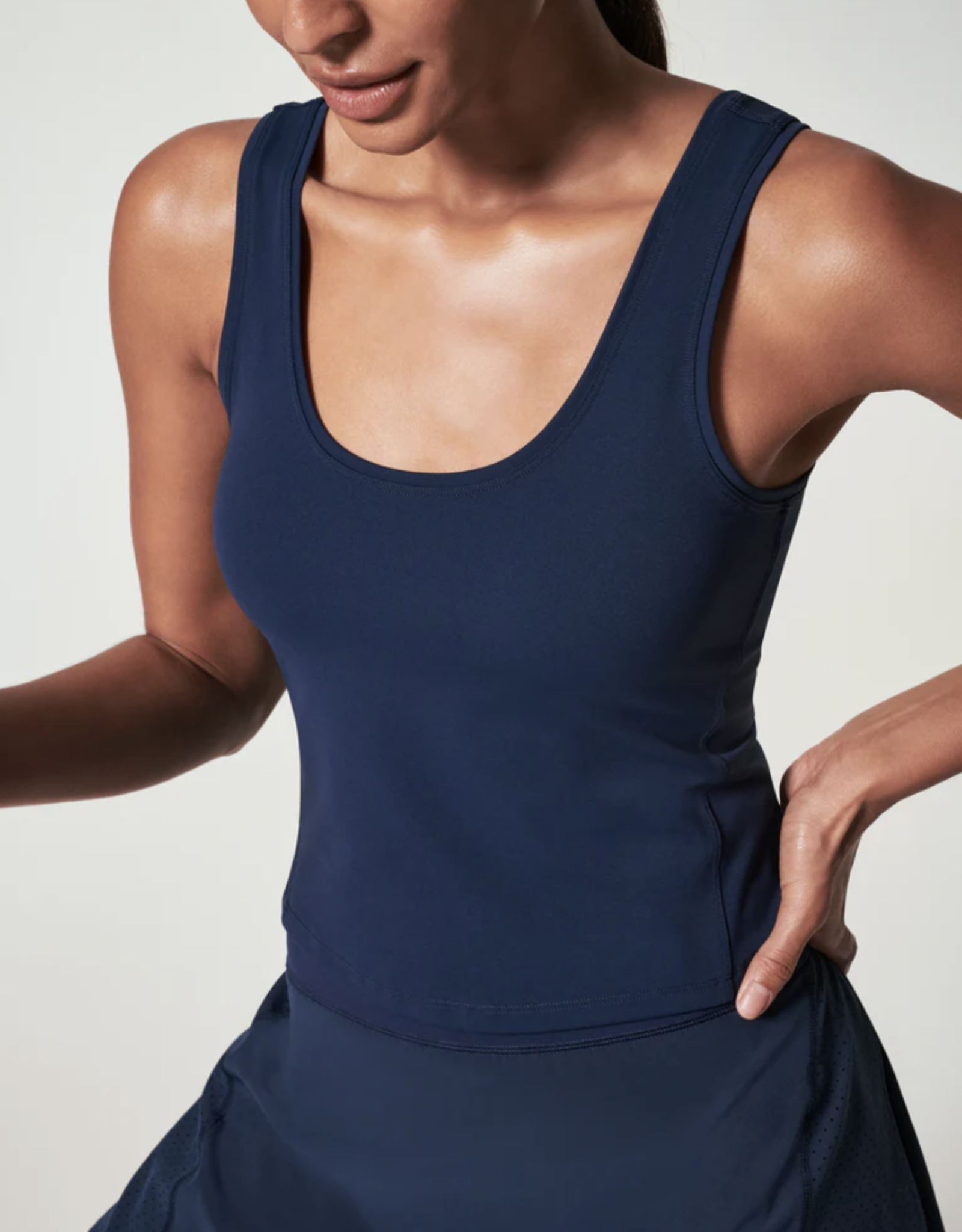 Spanx Get Moving Fitted Tank Midnight Navy