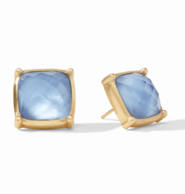 Julie Vos Julie Vos Antonia Statement Stud Iridescent Chalcedony Blue