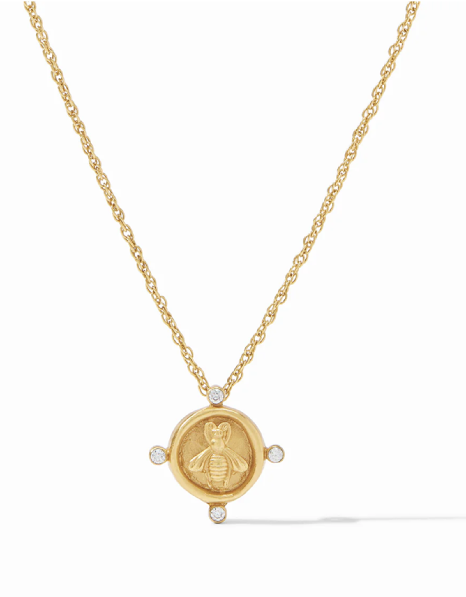 Julie Vos Julie Vos Bee Cameo Solitaire Necklace