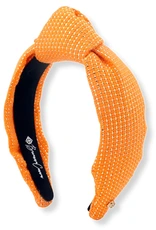 Brianna Cannon Brianna Cannon Solid Orange Tweed and Gold Headband