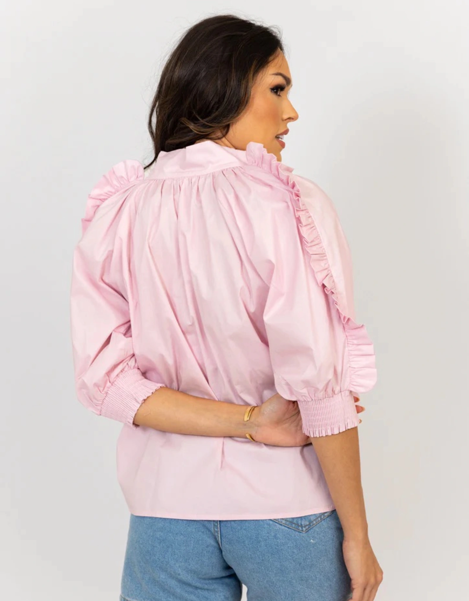 Buy PlusS Women Pink Top With Ruffles - Tops for Women 7419340