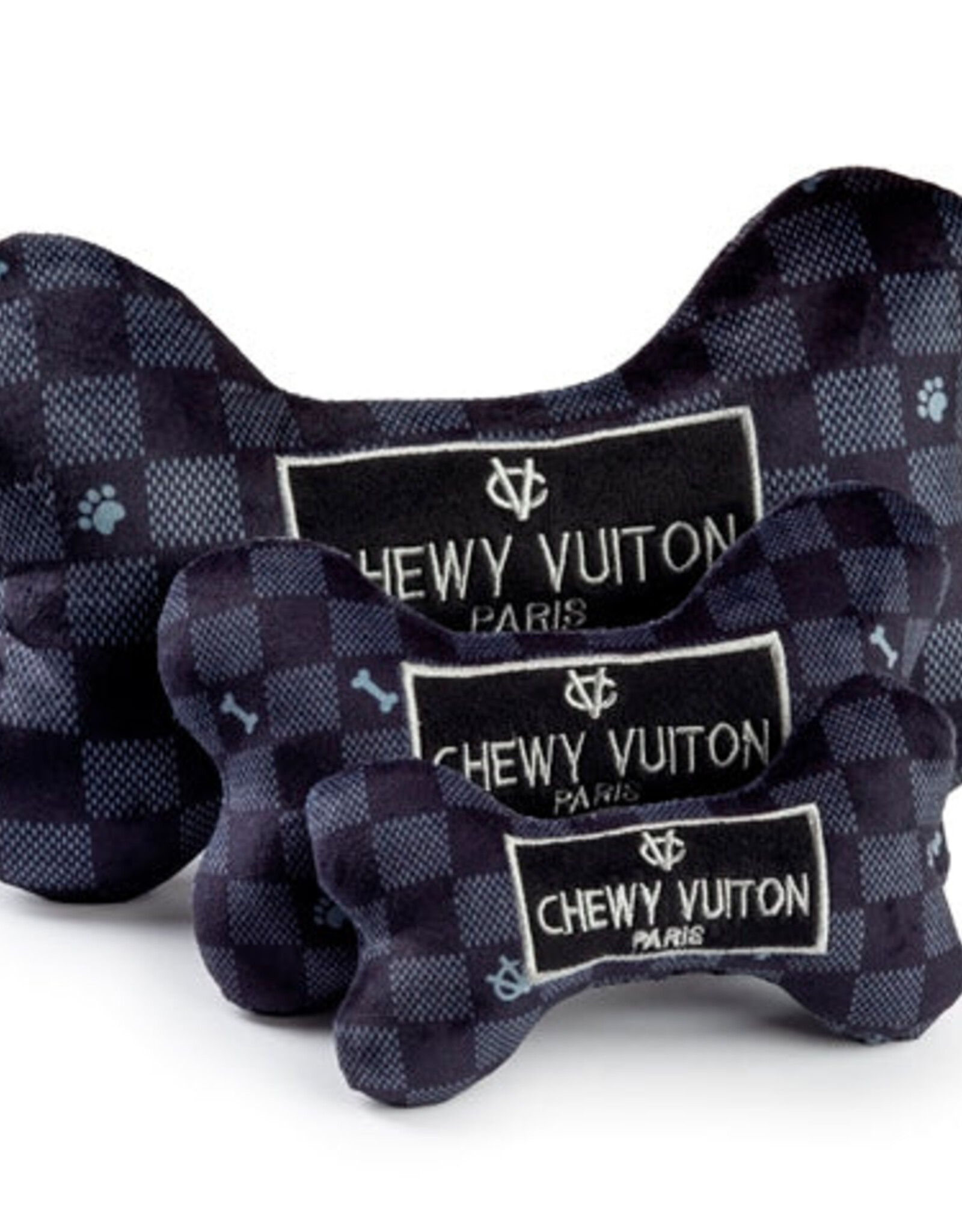 Haute Diggity Dog Black Checker Chewy Vuiton Bone