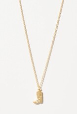 Spartina Spartina Sea La Vie Kick It Up/Cowgirl Boot 18" Necklace Gold
