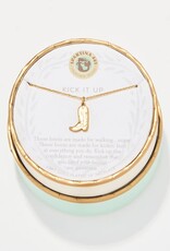 Spartina Spartina Sea La Vie Kick It Up/Cowgirl Boot 18" Necklace Gold