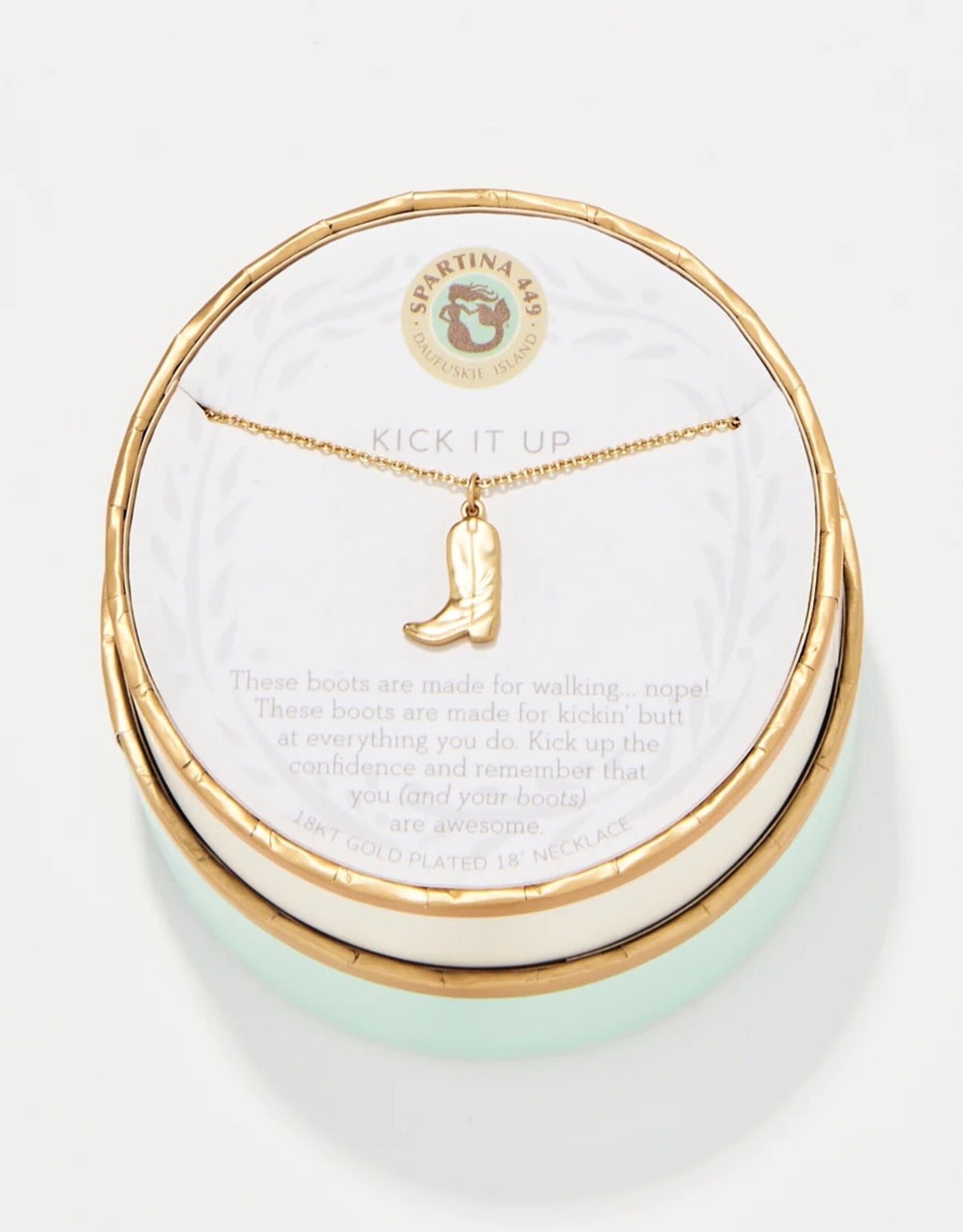 Spartina Spartina Sea La Vie Kick It Up/Cowgirl Boot 18" Necklace Gold