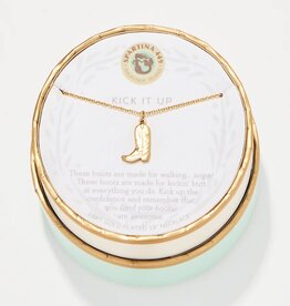 Spartina Spartina Sea La Vie Kick It Up/Cowgirl Boot 18" Necklace Gold