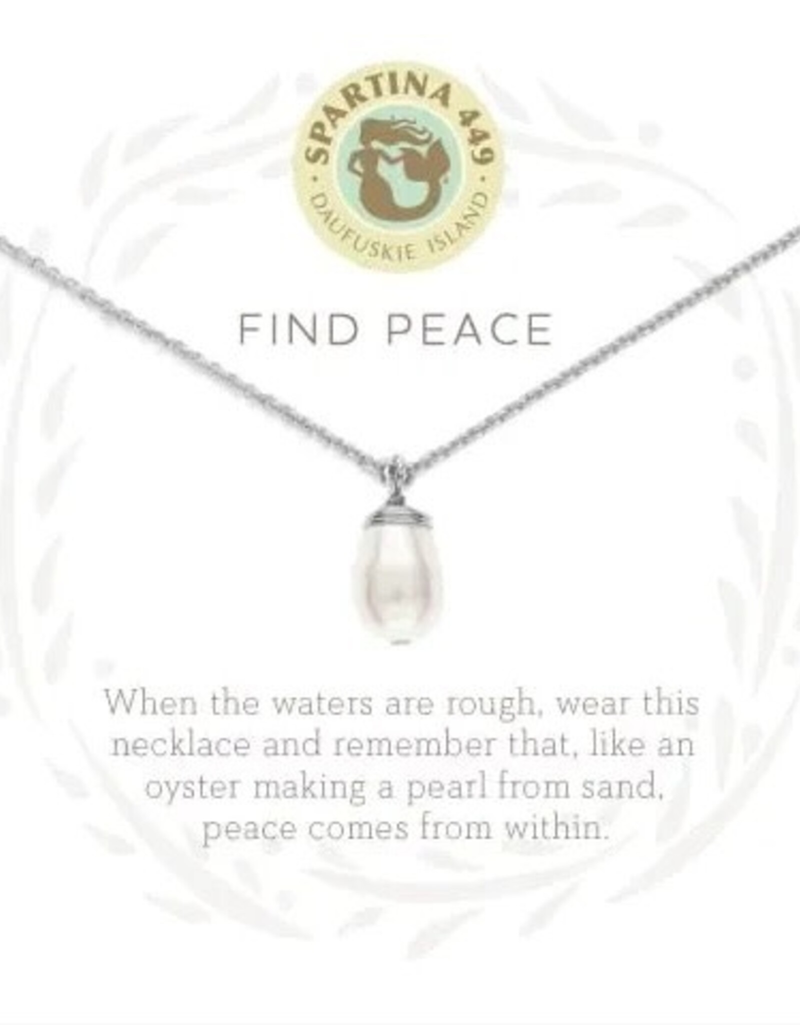 Spartina Spartina Sea La Vie Find Peace 18" Necklace Silver