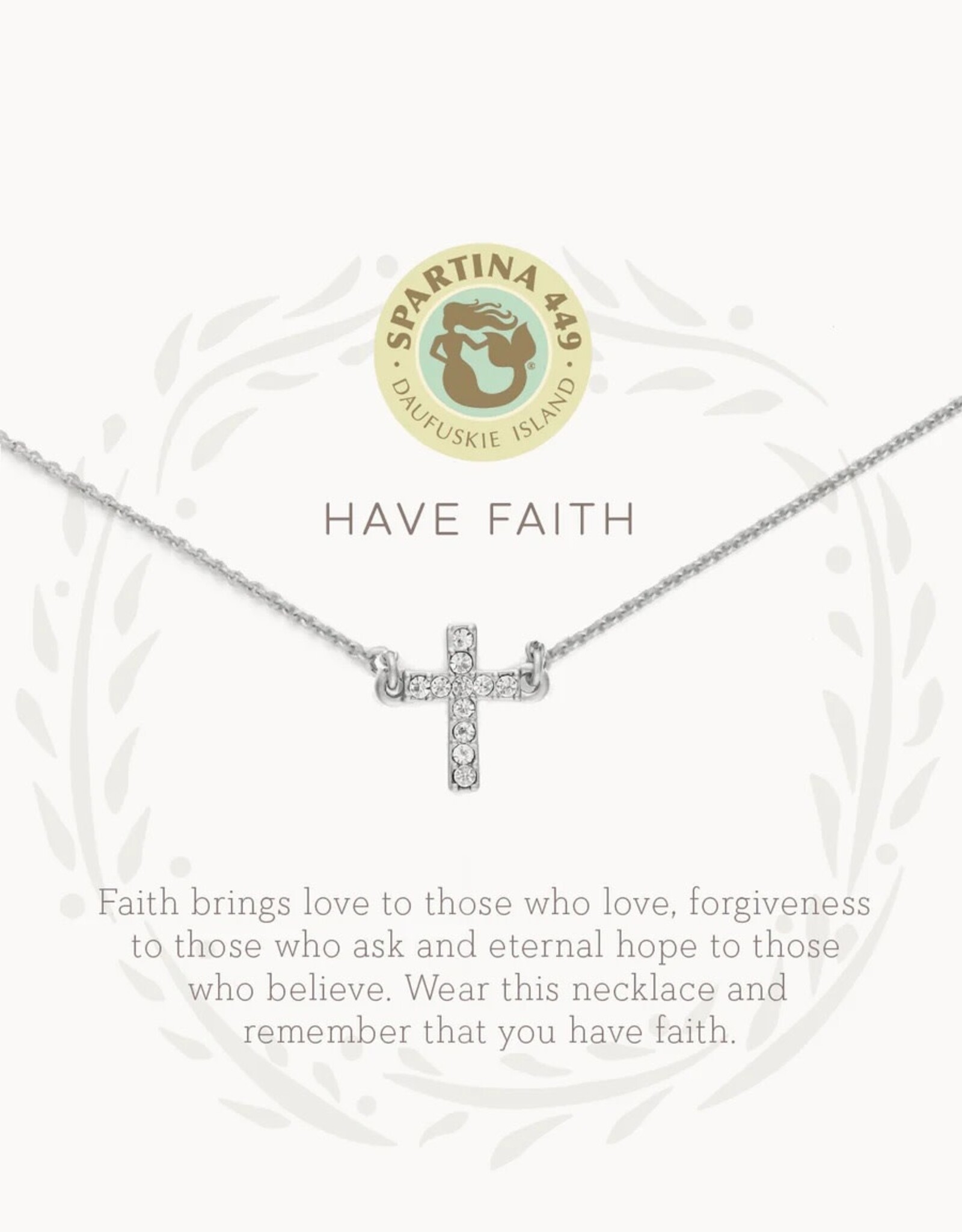 Spartina Spartina Sea La Vie Have Faith 18" Necklace Silver