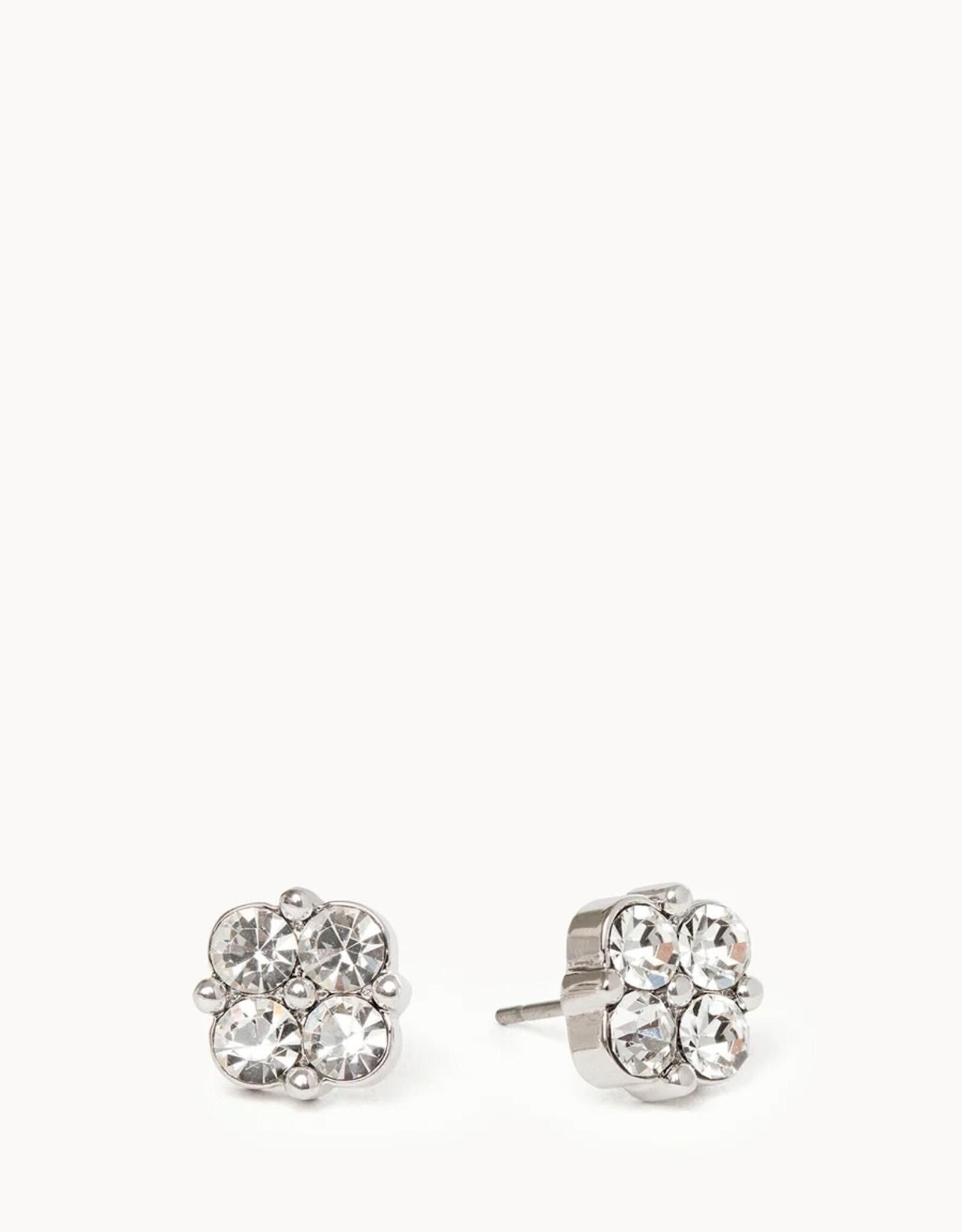 Spartina Spartina SLV Stud Earrings Blessed Crystal Clover