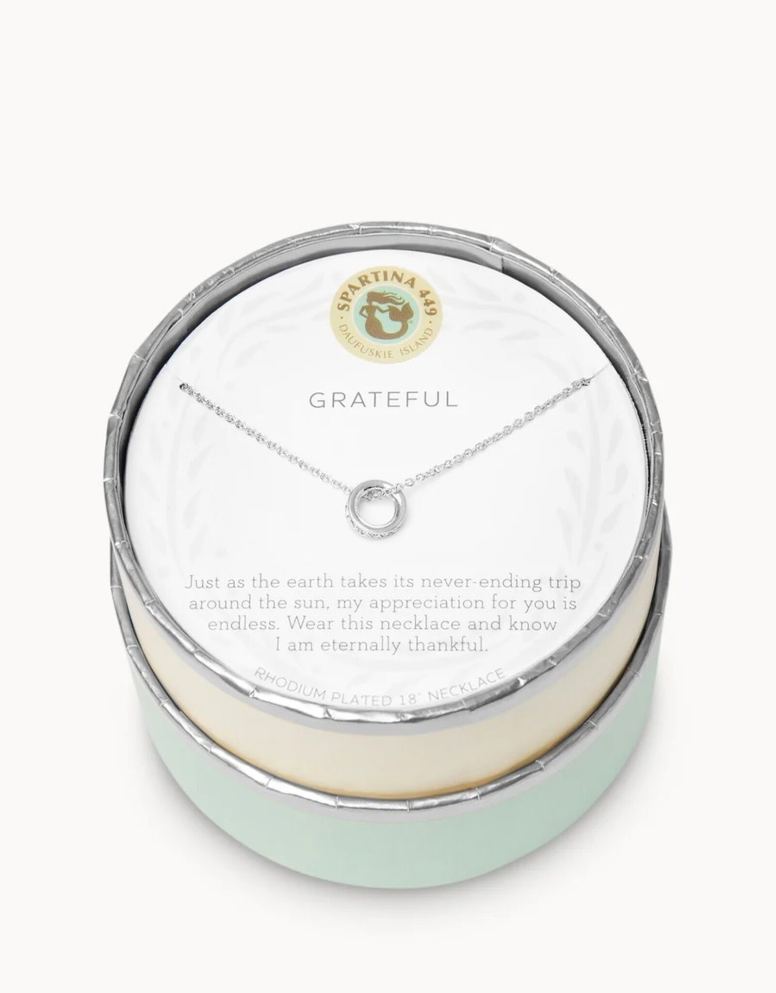 Spartina Spartina Sea La Vie Grateful 18" Necklace Silver