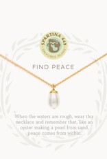 Spartina Spartina Sea La Vie Find Peace 18" Necklace Gold