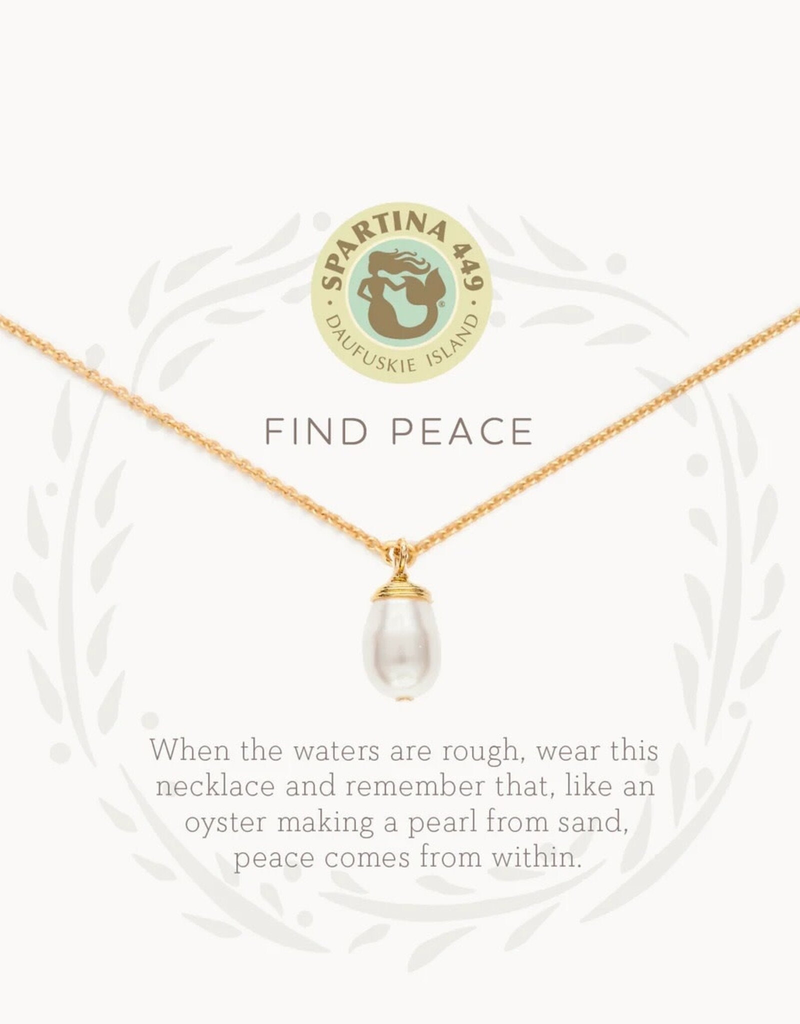 Spartina Spartina Sea La Vie Find Peace 18" Necklace Gold
