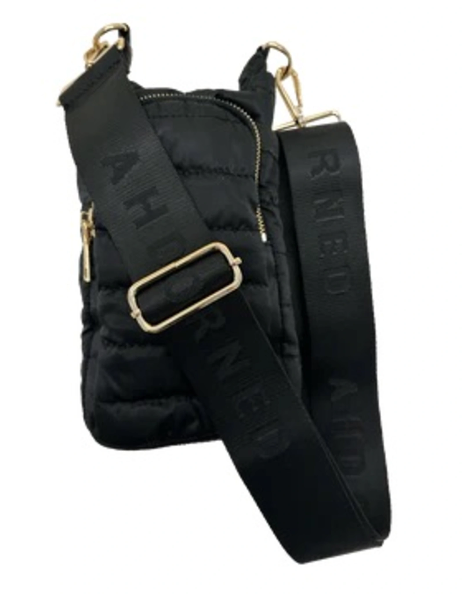 Sadie Quilted Vegan Leather Zip Top Messenger