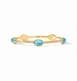 Julie Vos Julie Vos Ivy Stone Bangle Irid. Bahamian Blue