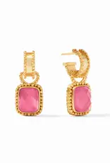 Julie Vos Julie Vos Marbella Hoop & Charm Earring Iridescent Raspberry