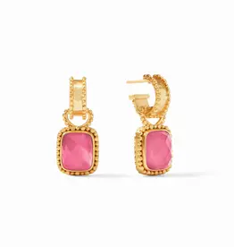 Julie Vos Julie Vos Marbella Hoop & Charm Earring Iridescent Raspberry