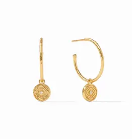 Julie Vos Julie Vos Astor Hoop & Charm Earring Gold