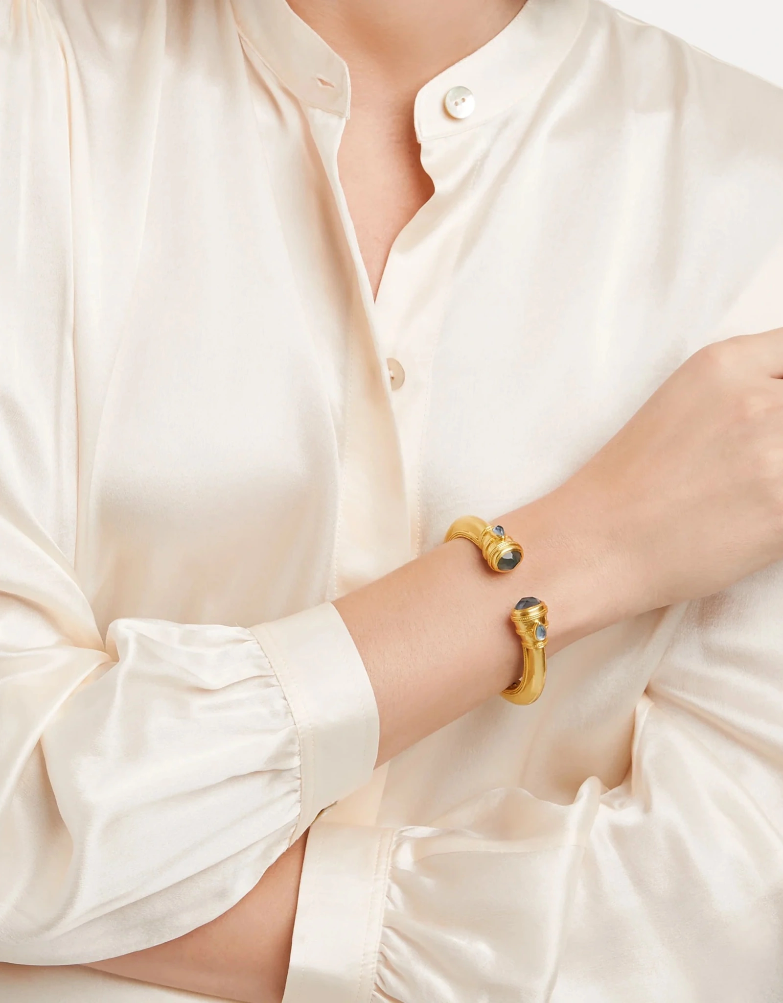 Julie Vos Julie Vos Cannes Demi Cuff Iridescent Raspberry