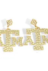 Brianna Cannon Brianna Cannon Gold Texas A&M Logo Earrings
