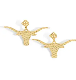 Brianna Cannon Brianna Cannon Gold UT Longhorn Earrings