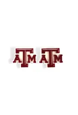 Brianna Cannon Brianna Cannon Maroon Texas A&M Logo Studs