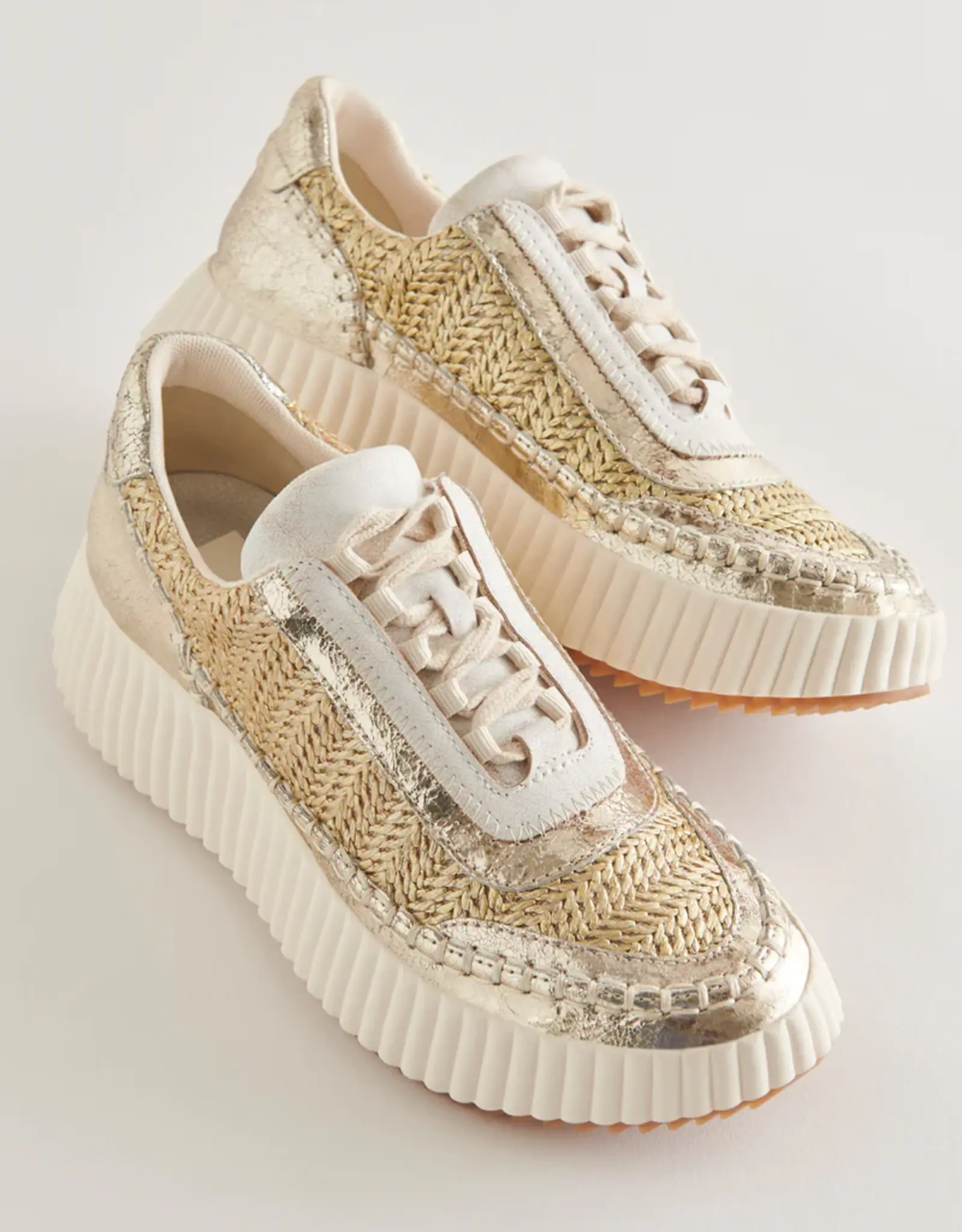 Dolce Vita Dolen Dolce Vita Gold Knit Sneakers