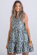 Karlie Karlie Leopard Tier Tapestry Dress