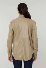 Dolce Cabo Dolce Cabo Vegan Leather Shirt Taupe