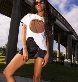 Queen of Sparkles Queen of Sparkles White Basketball Tee