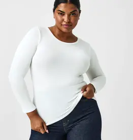 Spanx Spanx Better Base Long Sleeve Crew Top Powder