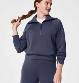 Spanx Spanx AirEssentials Half Zip Dark Storm