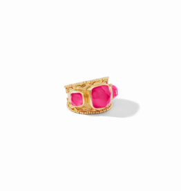 Julie Vos Julie Vos Trieste Statement Ring Raspberry