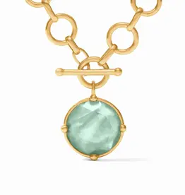 Julie Vos Julie Vos Long Honeybee Statement Necklace Aquamarine