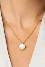 Julie Vos Julie Vos Honeybee Solitaire Necklace Irid. Clear Crystal