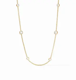 Julie Vos Julie Vos Aquitaine Station Necklace Clear Crystal