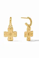Julie Vos Julie Vos Canterbury Hoop & Charm Earring