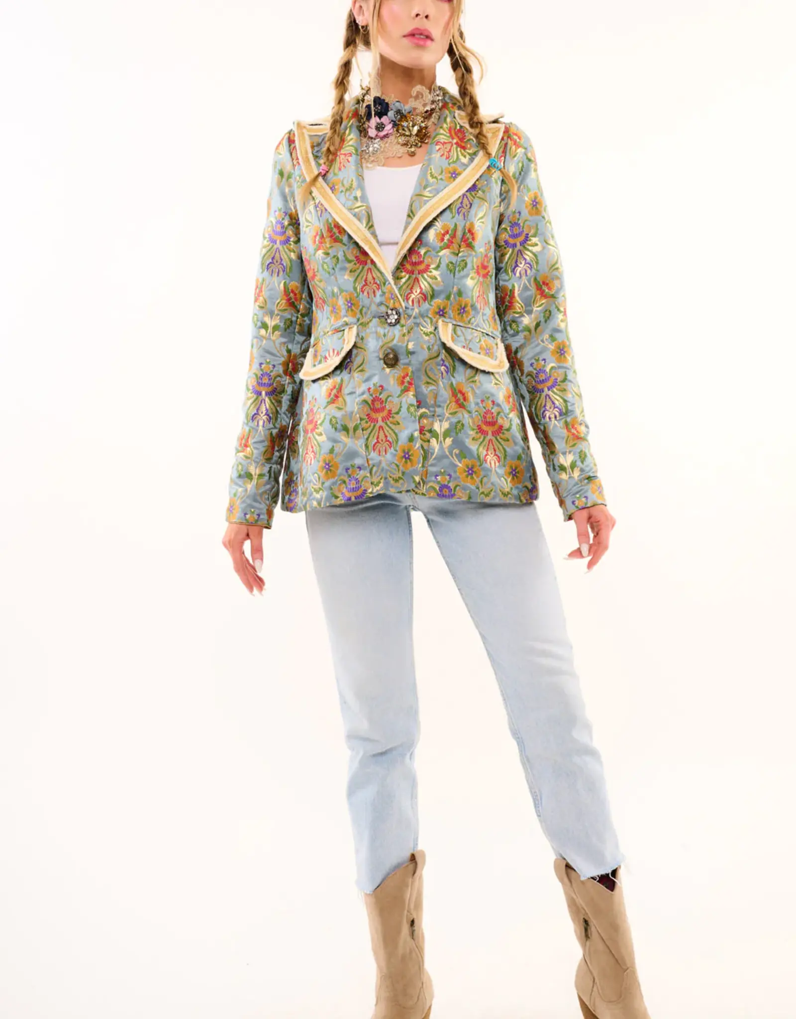 Aratta Aratta Renaissance Silk Jacquard Blazer