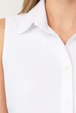 Ameliora Ameliora Annie Sleeveless Shirt White