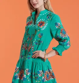 Tyler Boe Tyler Boe Niki Embroidered Tunic Dress Parakeet