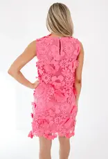 jmarie JMarie Saylor Dress Hot Pink Lace