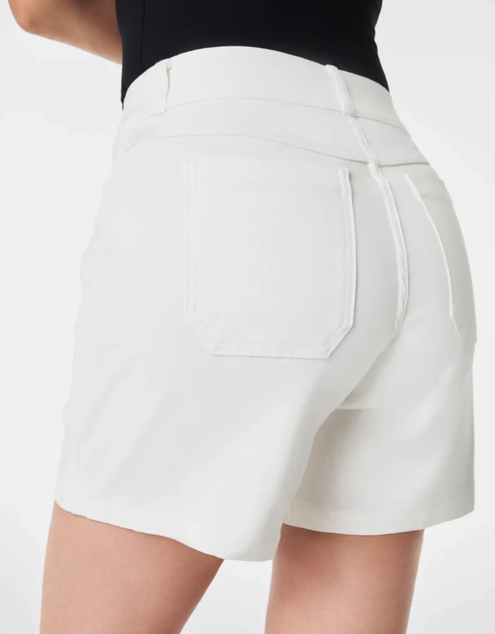 SPANX, Shorts, New Spanx White 5inch Stretch Twill Shorts L