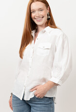 Ivy Jane Ivy Jane Snap Front Linen Shirt White