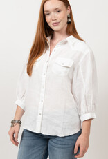 Ivy Jane Ivy Jane Snap Front Linen Shirt White