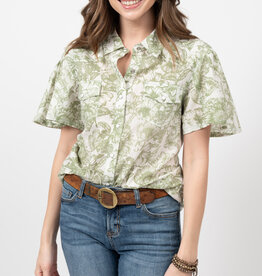 Ivy Jane Ivy Jane Green Botanical Snap Shirt